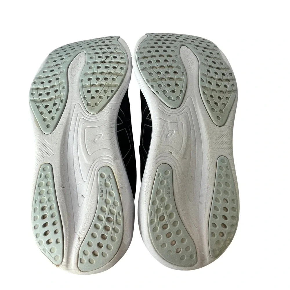 ASICS Gel Nimbus 25 Running Shoes Mesh Cushioned Black Silver‎ Womens 9